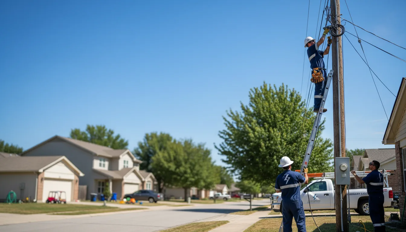 Residential electrician providing installation services in Tiline, KY